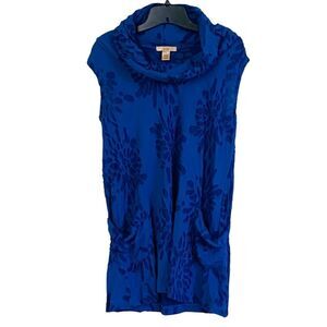 Kial BlueRazor Cut Cowl Neck Sleeveless Tunic Top Sz M